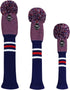 Scott Edward Golf Headcovers for Woods Set of 3, Fits Driver (460cc), Fairway Wood, Hybrid for Golf Bag