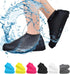 Waterproof Shoe Covers - Non-Slip Water Resistant Overshoes for Men, Women, Kids (Large, Black)