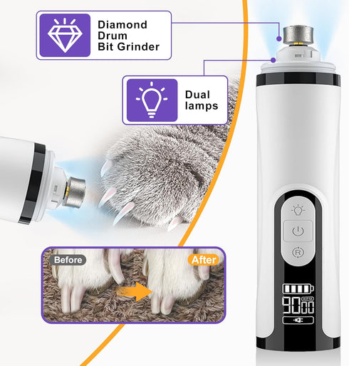 Pet Nail Grinder Quiet Professional Cats Cordless Clippers Cat Claw Care Cat Grooming Clippers Cat Grooming Supplies