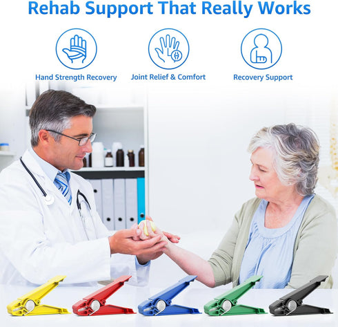 Set 5 FitBeast Finger Exerciser Resistance Clips for Hand Therapy, Grip Strength & Dexterity Ideal Finger Strengthener