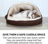 Furhaven 26" Round Memory Foam Dog Bed for Medium/Small Dogs, Removable Washable Cover, Espresso