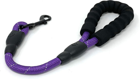 STJ Company Short Training Traffic Leash for Dogs, 18 Inch Rock Climbing Rope with Swivel Metal Snap-Bolt