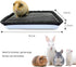 DOZZOPET 2 Rabbit,Ferret,Chinchilla Guinea Pigs Litter Box with Stainless Steel Grid & Reusable Waterproof Liners