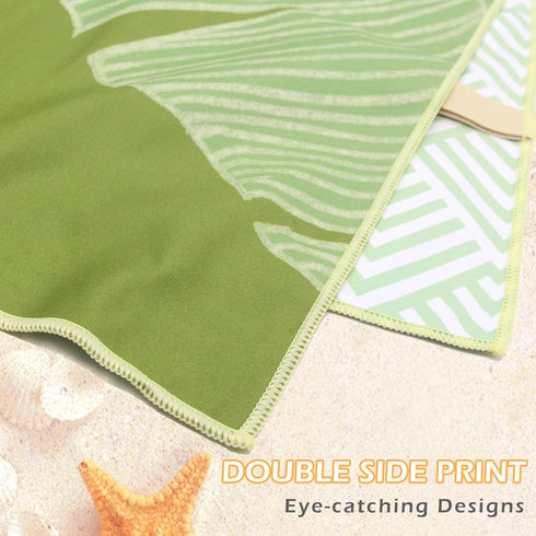 2 Pack 71"x32", Eunzel Microfiber Beach Towel, Quick Dry Travel Towel Large Sand Free Towel for Beach, Camping, Swim