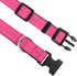 Reflective Dog Collar, Adjustable Soft Neoprene Padded Nylon Collars with Buckle for Extra Large Dogs, Hotpink, XL