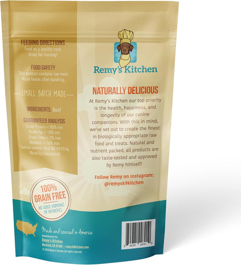 Just Beef Freeze Dried Dog Treats, USA Sourced, Human-Grade, All Natural, Grain Free - 3 oz