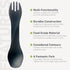 humangear GoBites Uno 3-Pack - Travel & Camping Utensils, Portable & Convertible Dining Ware, Multi-Functional Spork