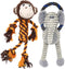 Rope Dog Toys for Small Dogs, Tug of War Toys, Squeaky Toys to Keep Them Busy, Interactive for Aggressive Chewers