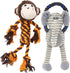 Rope Dog Toys for Small Dogs, Tug of War Toys, Squeaky Toys to Keep Them Busy, Interactive for Aggressive Chewers