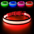 LED Dog Collar, USB Rechargeable Light Up Safety Collar for Small, Medium, Large Dogs (Large, Ruby Red)