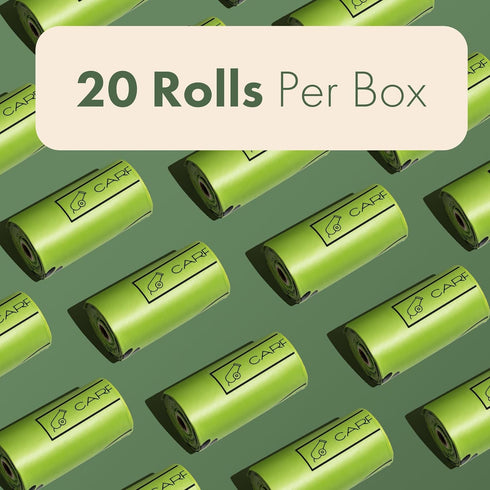 100% 300 Count, 100% (Not Made In China) Certified Home Compostable Dog and Cat Poop Bags, Plant Based Refill Rolls