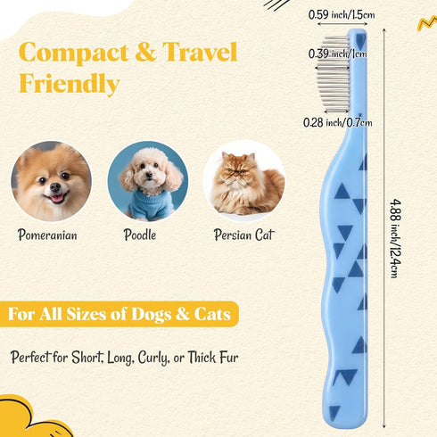 Yiyiring Pet Eye Comb Bulk Stainless Steel Facial Comb for Dogs Cats Gentle Tear Stain Remover Cat Grooming Kit
