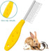 Patelai 2 Pieces Pet Hair Comb, Stainless Steel Grooming Comb for Small Dogs, Cats, Rabbits, Red and Yellow