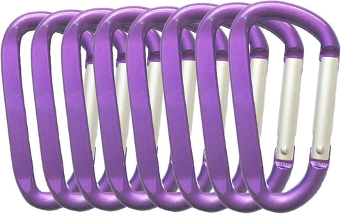 Large 3" Aluminum Carabiners Keychain - Premium Durable D-Ring Clip Hook for Camping Accessories, Snap Link Key Chain