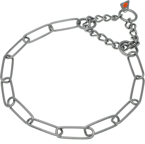 Herm Sprenger Stainless Steel Fur Saver Dog Collar, Long Link Professional Training Collar for Medium Large Dogs (24in)