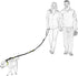 Mile High Life Retractable Hands Free Dog 7FT Leash, Adjustable Waist Running Leash for Small Medium Large Dogs (Blue)