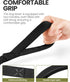 OutdoorMaster Bungee Dog Leash, Heavy Duty Dog Leash with Shock Absorption, 2 Padded Handles Training Leash, Improved Dog Safety and Comfort - Black Upgraded, 4 FT