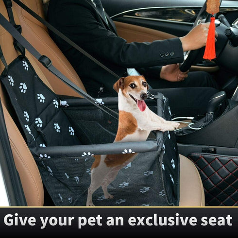 SWIHELP Dog Car Seat Puppy Portable Pet Booster Car Seat with Clip-On Safety Leash and PVC Support Pipe