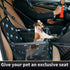 SWIHELP Dog Car Seat Puppy Portable Pet Booster Car Seat with Clip-On Safety Leash and PVC Support Pipe