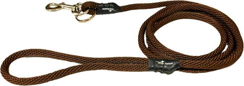 The Walkie No Pull Dog Leash - Gentle, Effective, Encourages Loose Leash Walking - Made in USA, Brown, Size Large for