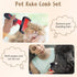 4 Pieces Pet Grooming Kit - Dematting Combs, Slicker Brush, Steel Comb for Dogs, Cats, and Poodles Hair Removal