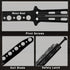Moon Boat 2PCS Butterfly Knife Training Practice Comb, Unsharpened Blade Black Silver