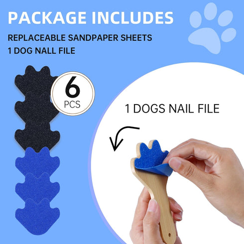 Dog Nail File Board - Handheld Mini Scratch Board, Double Sided Dog Claw Care Grooming Tool