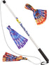 Flirt Pole V2 Dog Exercise Toy Bundle with 2 Lures and 1 Tug, 36-inch, Rainbow Tie Dye