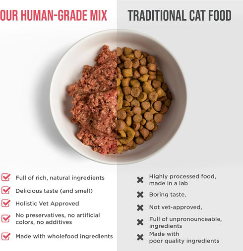 Know Better for Cats, Beef Recipe, RAW Cat Food Premix/Supplement for Homemade Cat Food, Grain Free