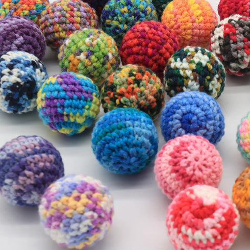 6 Pack 1.77" ISMARTEN Cat Toys Balls, Yarn Pet Interactive Ball with Bell Inside, Kittens Chew Toys for Indoor Cats