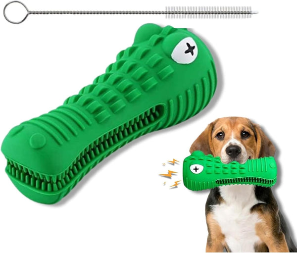 Dog Chew Toys for Aggressive Chewers – Alligator Dog Chew Toy for Large, Medium & Small Dogs, Tough Rubber