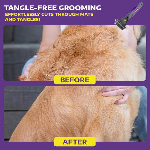 Hertzko Cat Dematting Tool, Double Sided Dog and Cat Dematting Comb for All Pets