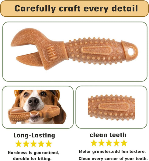 RuiXiangTeng Dog Chew Toys for Aggressive Chewers, Medium & Large Dogs, Made of Real Pine Wood and Durable Food-Grade