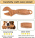 RuiXiangTeng Dog Chew Toys for Aggressive Chewers, Medium & Large Dogs, Made of Real Pine Wood and Durable Food-Grade