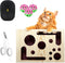 DBZ Cat Scratch Puzzle Enrichment Box, Pine Wood Cat Nail File Enrichment Box,