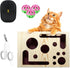 DBZ Cat Scratch Puzzle Enrichment Box, Pine Wood Cat Nail File Enrichment Box,