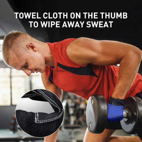 Full Finger Workout Gloves Weight Lifting Touchscreen for Men Women with Padding, Full Hand Gym Exercise Gloves Male