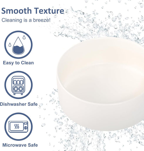 Ceramic Cat Bowl, Puppy Bowls - Whisker Friendly Heavy Cat Food Bowl, Spill Proof for Cats and Small Dogs