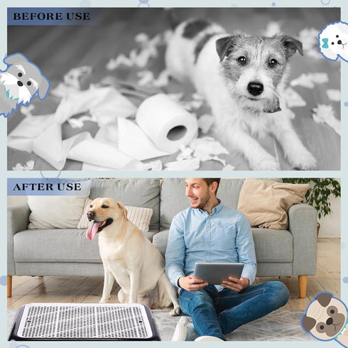 1 Mifoci Pcs Dog Pee Pad Holder Potty Tray Portable Dog Litter Box Toilet Training for Small Medium Large Pet Puppy