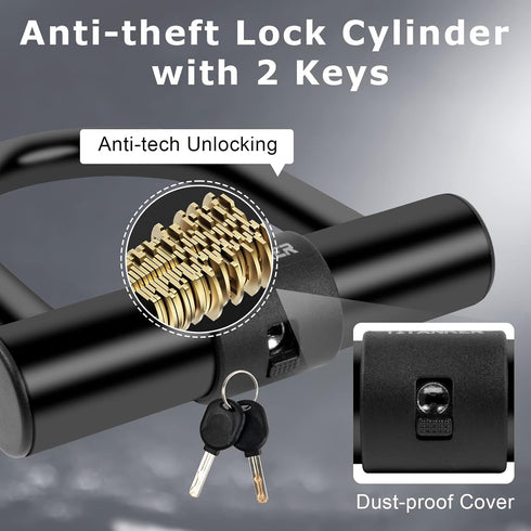 Titanker Heavy Duty Motorcycle Chain Lock with 2 Keys, 14mm Thick U Lock for Bicycles