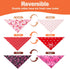 Agroon 3PCS, 6 Dog Valentines Bandana XLarge Pattern Sweetheart Scarf for Boy and Girl, Red Pink Black Triangle