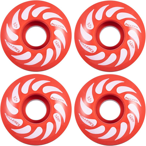 Phaser 92A 54mm Skateboard Wheels with Optional Bearings, Spacers, Washers
