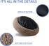 Washable Small Dog Round Bed, Comfy Donut Calming Cuddler Bed for Small Dogs