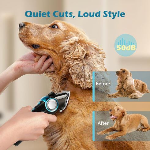 5-in-1 Trimmer Dog Clippers for Grooming with Blade, Dog Grooming Kit Cordless Rechargeable Hair Detachable Stainless