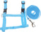 Adjustable Pet Rabbit Harness - Nylon Bunny Harness and Leash for Walking, Running, Outdoor (Blue) Medium