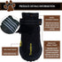 Expawlorer Dog Shoes for Large Dogs, Waterproof Dog Booties for Outdoor Rain Days, Anti-Slip Rugged Sole, Black