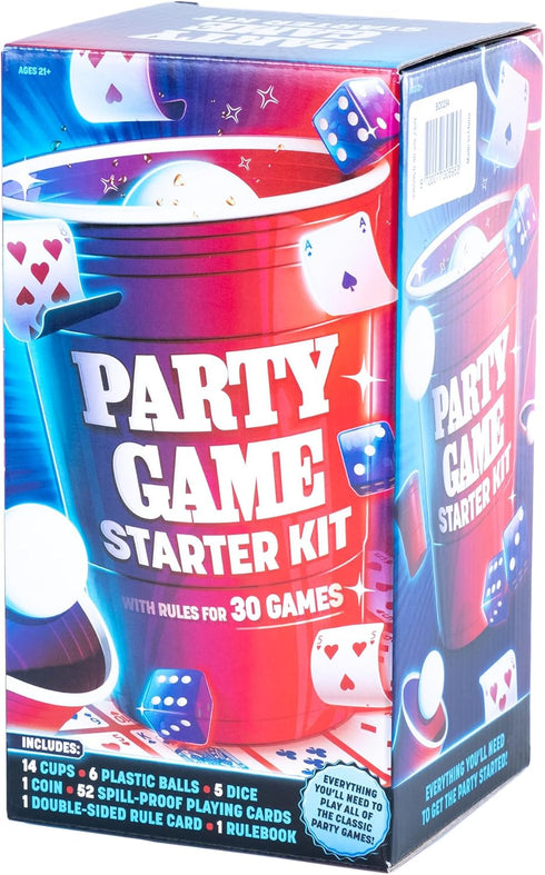 30 2+ 21+ Endless Games Party Game Starter Kit Fun Game Night Games & Supplies for Adults | Players | Includes Cups