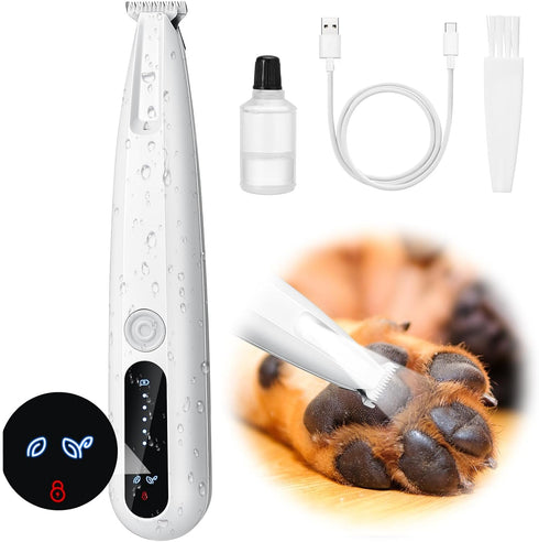 Palksky Dog Paw Trimmer, Upgraded 2 Speed Dog Grooming Kit with LED