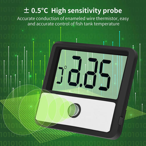 capetsma Aquarium Thermometer Digital Fish Tank Thermometer Accurate Reptile Thermometer Temperature Gauge with Large