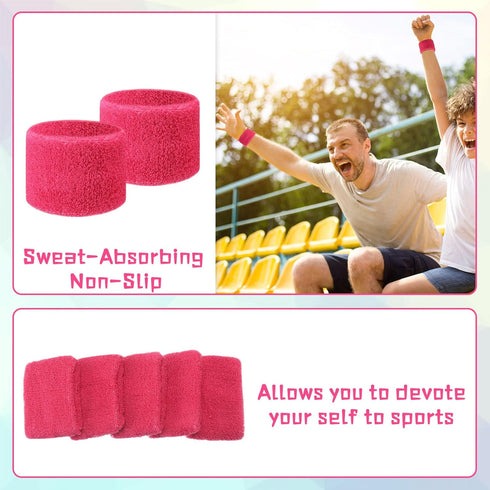 Lounsweer Wrist Sweatbands Bulk for Kids Teams Sweat Bands Sports Fan Wristbands Wristband Athletic Sports Kids